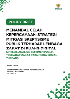 Menambal Celah Kepercayaan: Strategi Mitigasi Skeptisisme Publik terhadap Lembaga Zakat di Ruang Digital Sintesis Analisis Sentimen Publik terhadap Zakat pada Media Sosial Threads Menambal Celah Kepercayaan: Strategi Mitigasi Skeptisisme Publik terhadap Lembaga Zakat di Ruang Digital Sintesis Analisis Sentimen Publik terhadap Zakat pada Media Sosial Threads